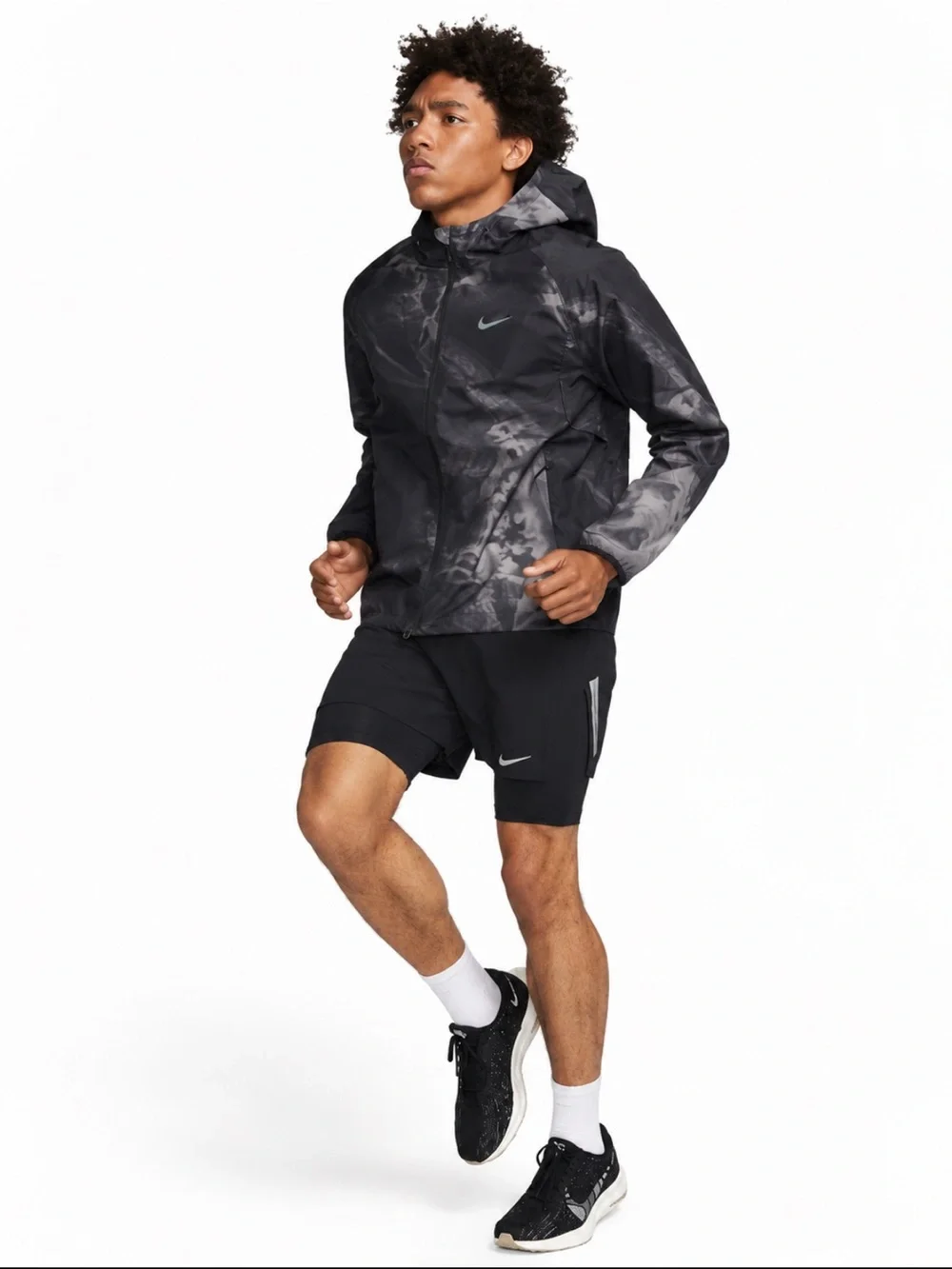 Nike Storm-FIT Run Division Men’s Running Jacket Black Gray Size Large EUC!